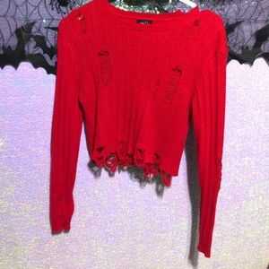 3/$15 Rue 21 distressed crop sweater